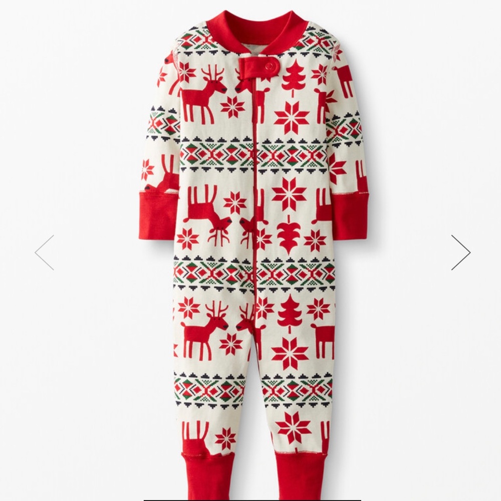 Hanna Andersson Dear Deer Toddler Size 2 85cm Holiday Pajamas